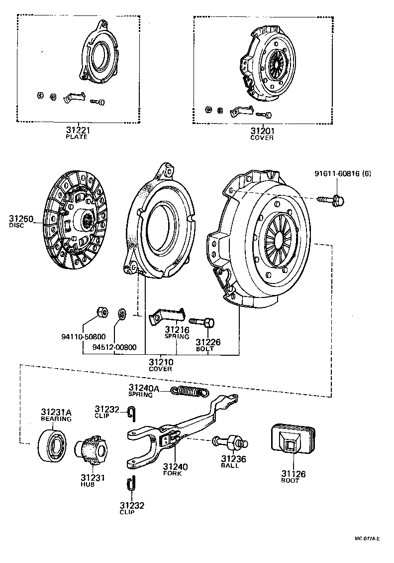31231-14011 HUB, CLUTCH RELEASE BEARING product image