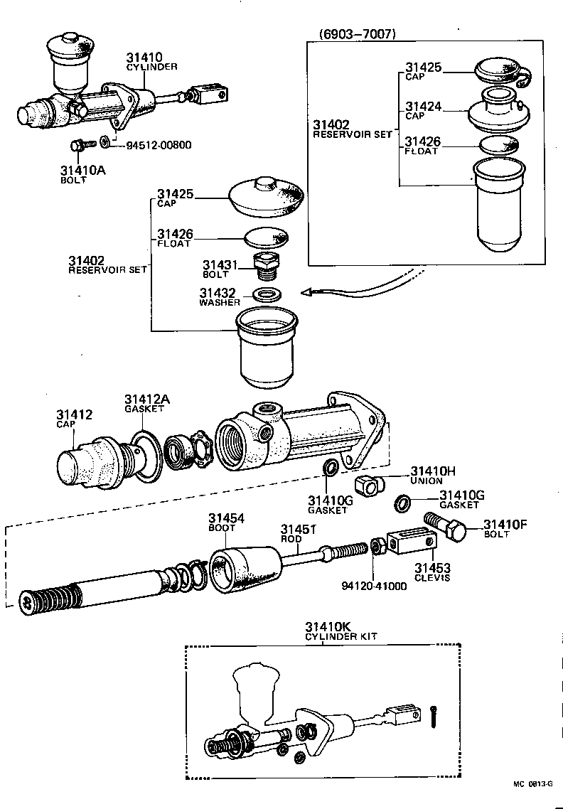 04311-40010 CYLINDER KIT, CLUTCH MASTER product image