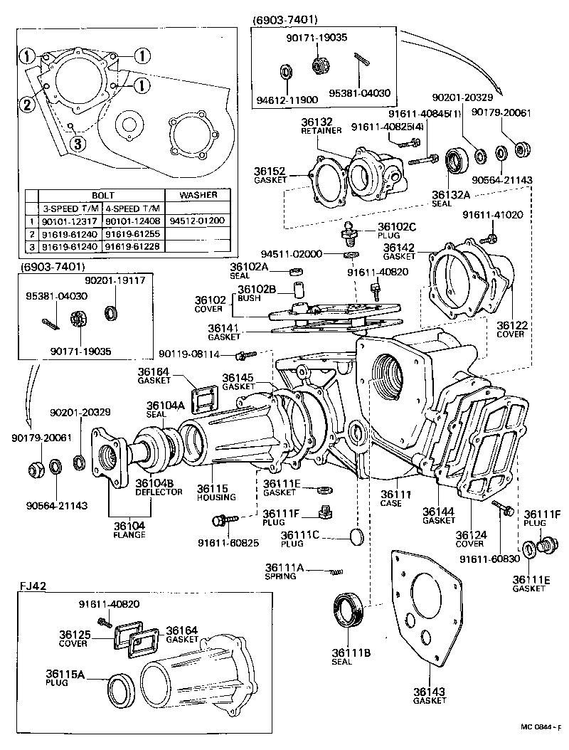 41204-35010 FLANGE, COMPANION (FOR TRANSFER OUTPUT SHAFT) product image