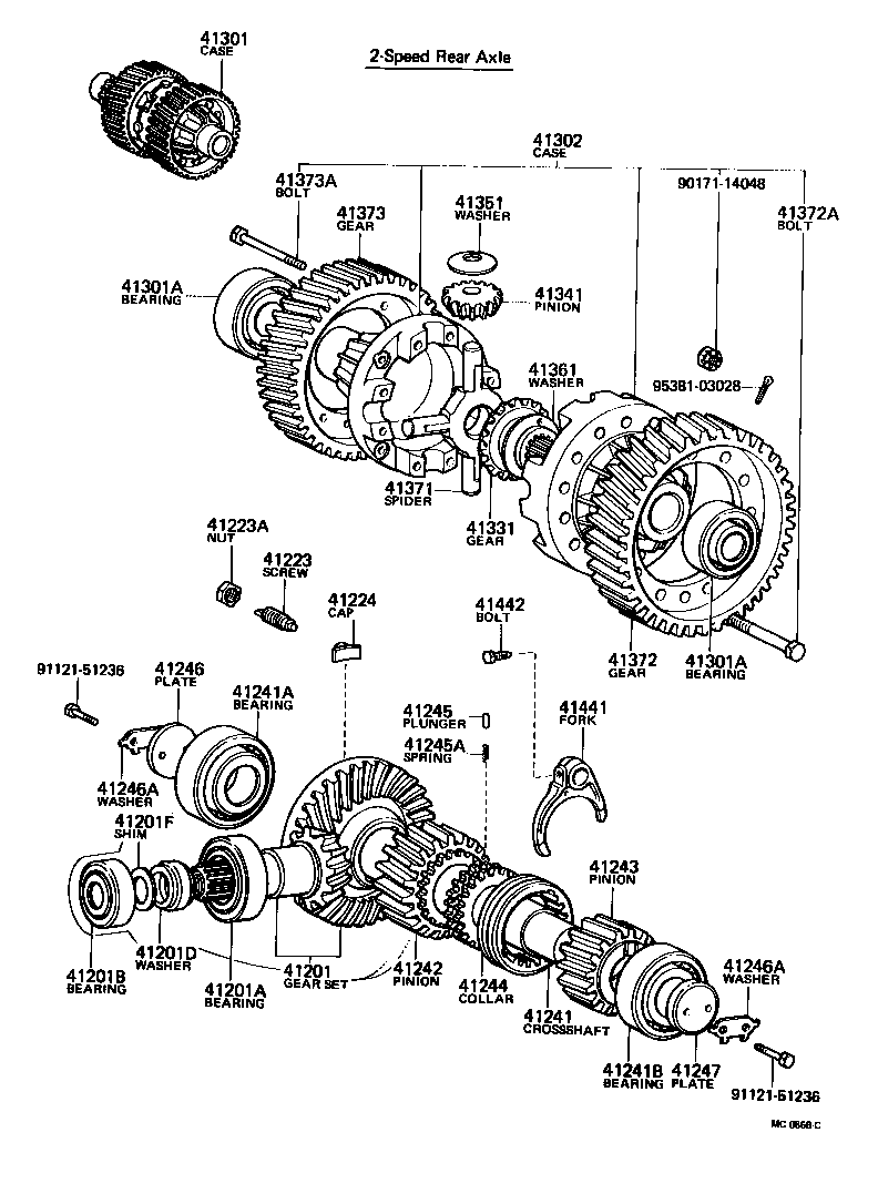 41101-89201 CARRIER SUB-ASSY, DIFFERENTIAL, REAR product image