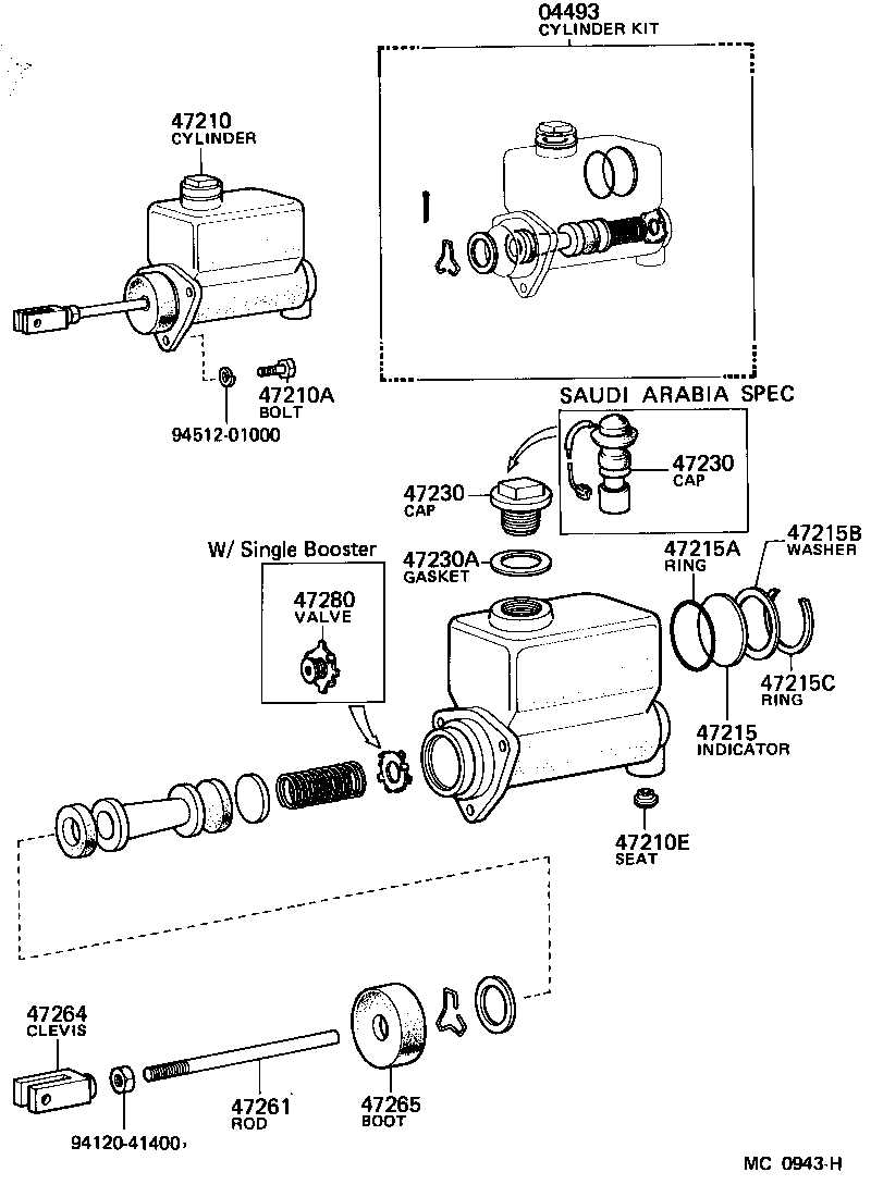 04471-55040 CYLINDER KIT, BRAKE MASTER product image