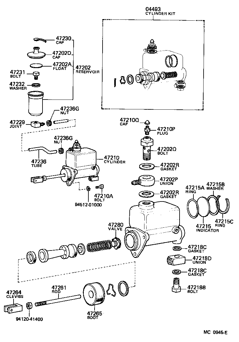 04471-55040 CYLINDER KIT, BRAKE MASTER product image