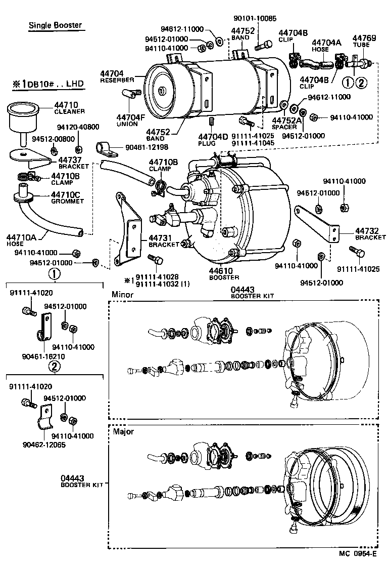 04441-55022 BOOSTER KIT, BRAKE product image