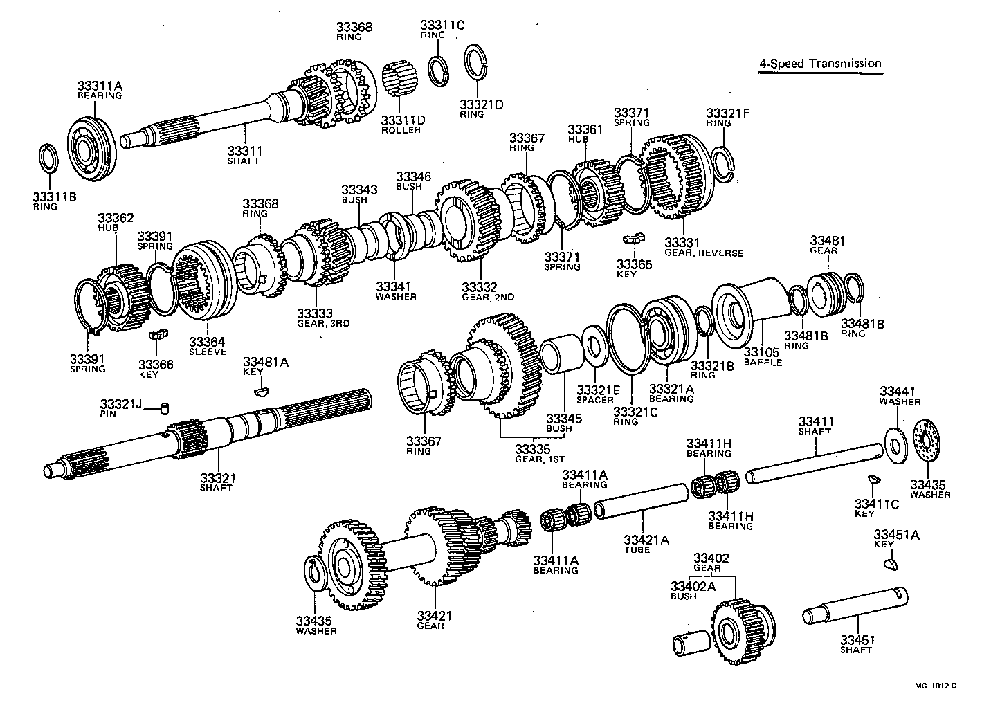 33481-25010 GEAR, SPEEDOMETER DRIVE (MTM) product image