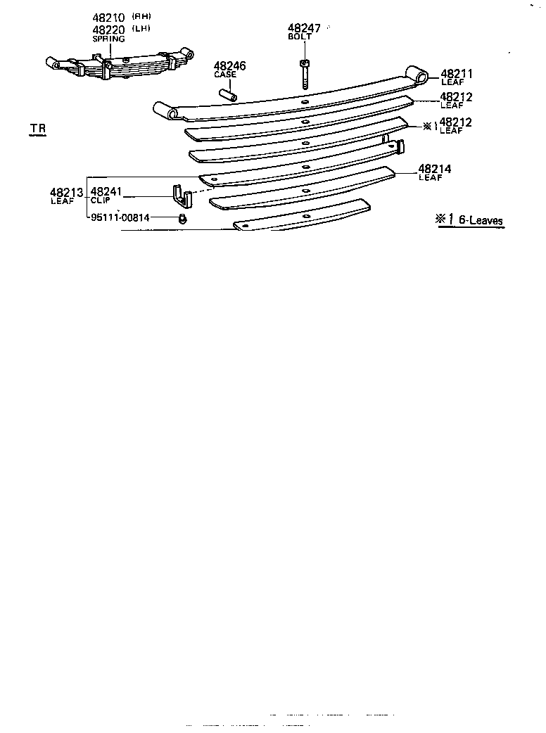 48146-60010 CASE, REAR SPRING CLIP BOLT product image