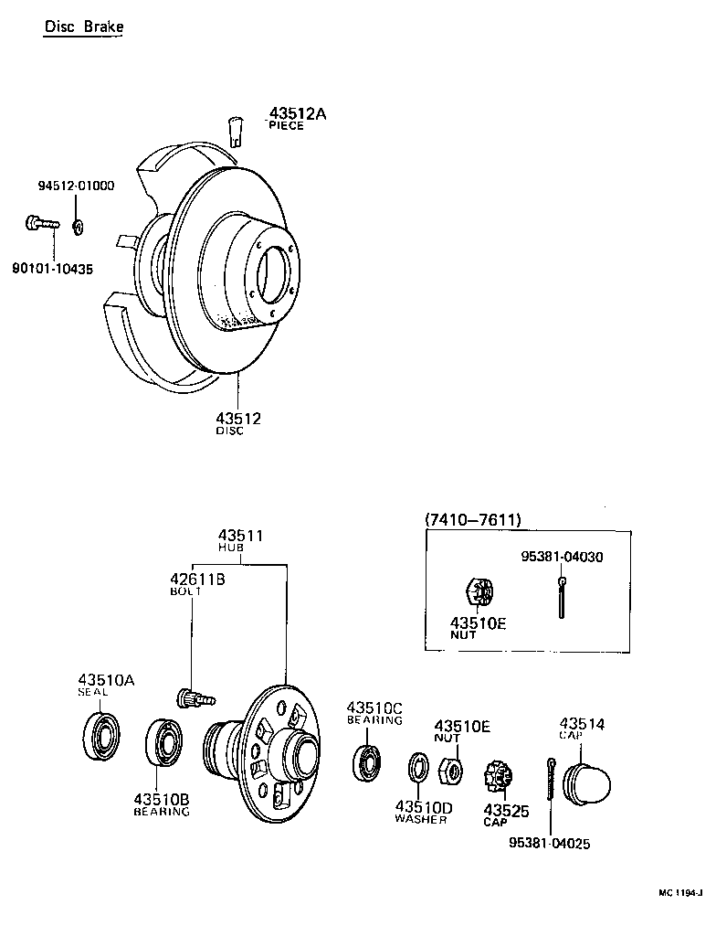 90368-21082 BEARING, TAPERED ROLLER (FOR FRONT AXLE OUTER BEARING) product image