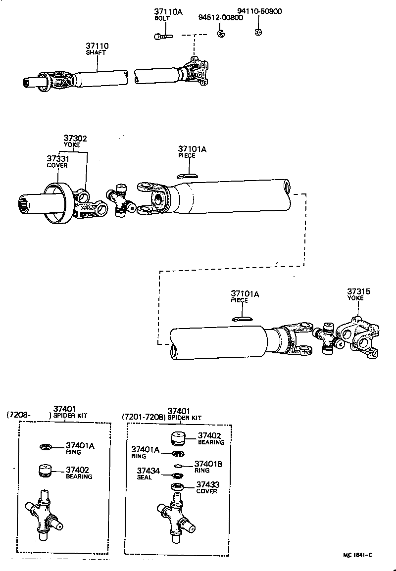 37315-20011 YOKE, UNIVERSAL JOINT FLANGE product image