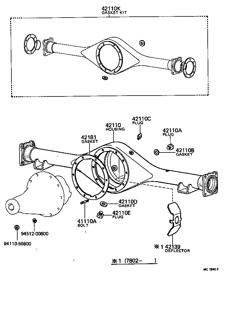 41231-39010 SPACER, REAR DIFFERENTIAL DRIVE PINION BEARING product image