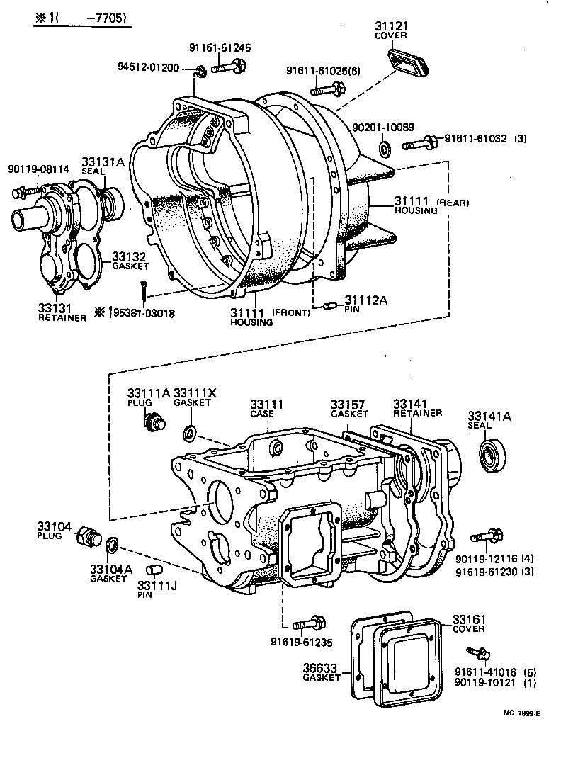 90311-28003 SEAL, OIL(FOR TRANSMISSION FRONT BEARING RETAINER) product image