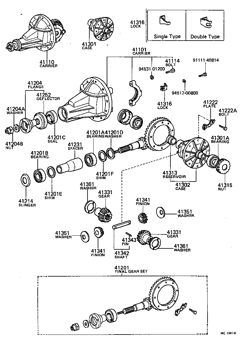 41201-39018 FINAL GEAR KIT, DIFFERENTIAL, REAR product image