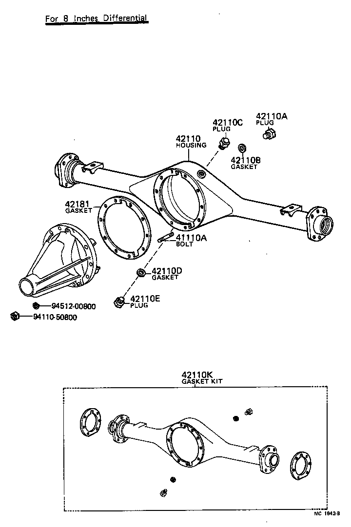 41101-36030 CARRIER SUB-ASSY, DIFFERENTIAL, REAR product image