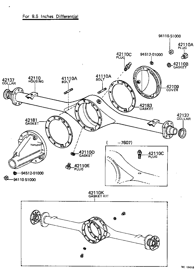 41101-36030 CARRIER SUB-ASSY, DIFFERENTIAL, REAR product image