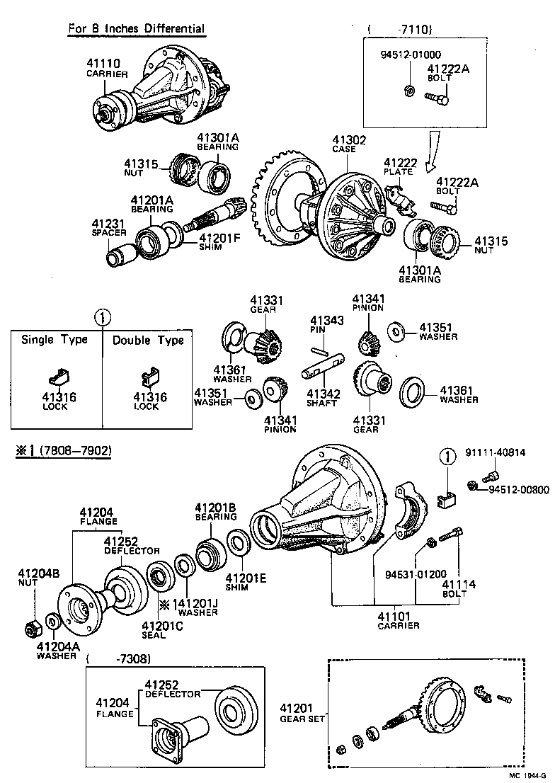 41101-36030 CARRIER SUB-ASSY, DIFFERENTIAL, REAR product image