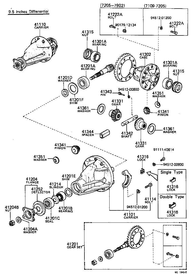 41101-36030 CARRIER SUB-ASSY, DIFFERENTIAL, REAR product image