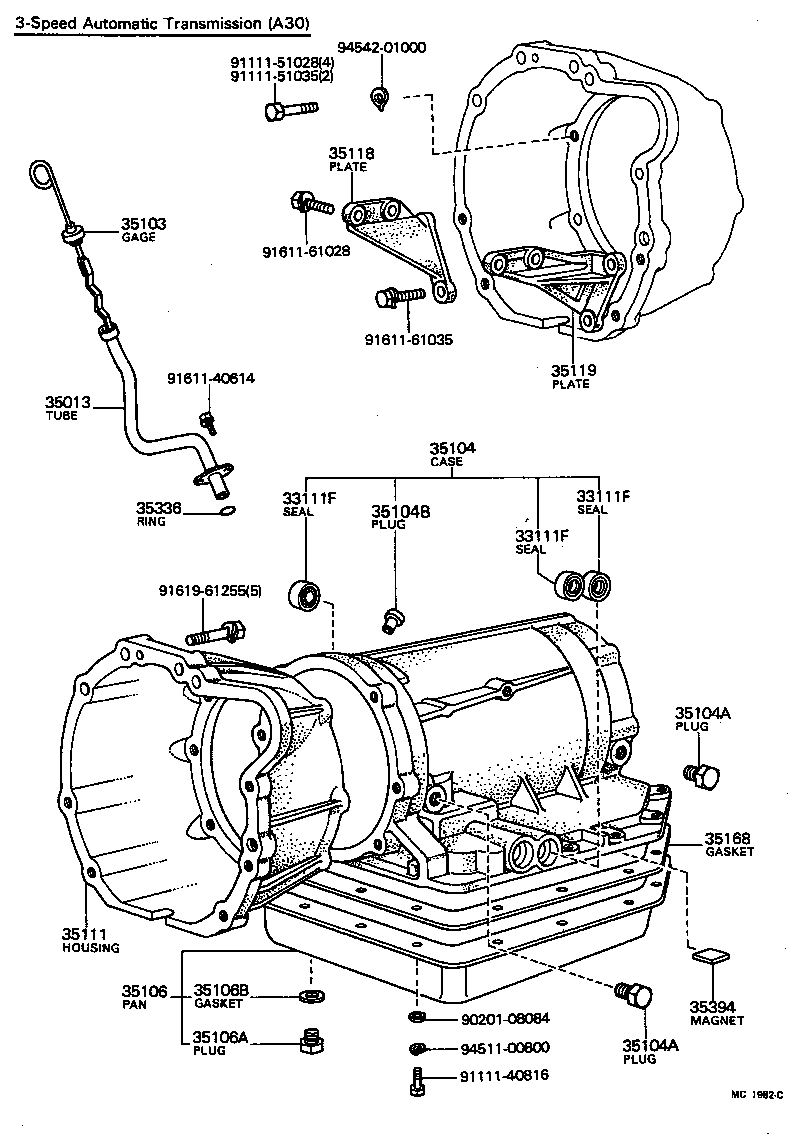 35104-30034 CASE SUB-ASSY, AUTOMATIC TRANSMISSION product image