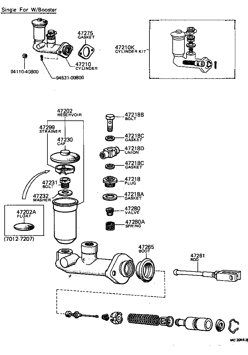 47202-12040 RESERVOIR SUB-ASSY, BRAKE MASTER CYLINDER product image