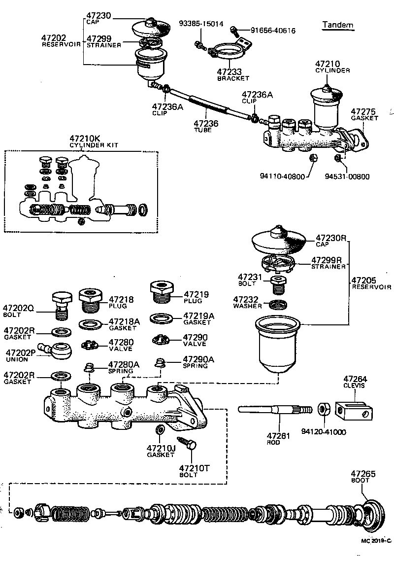 47202-12040 RESERVOIR SUB-ASSY, BRAKE MASTER CYLINDER product image