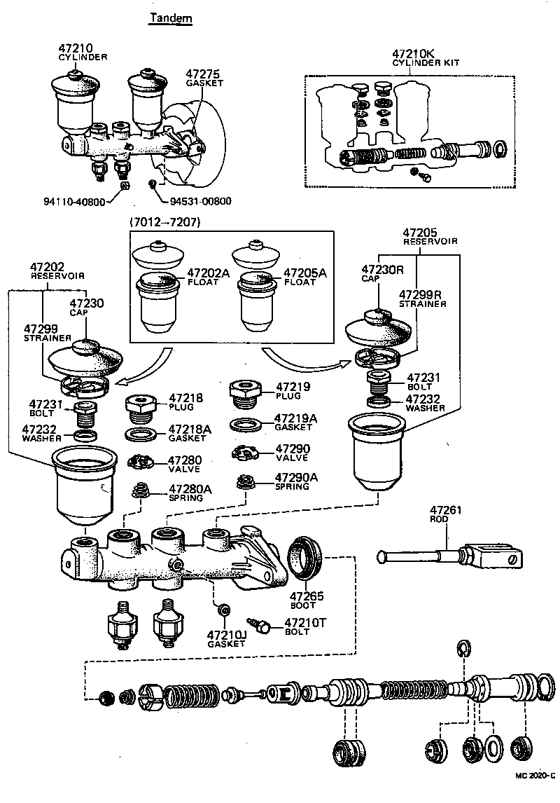 47202-12040 RESERVOIR SUB-ASSY, BRAKE MASTER CYLINDER product image