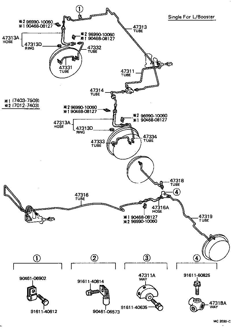 47315-14100 TUBE, FRONT BRAKE, NO.5 product image