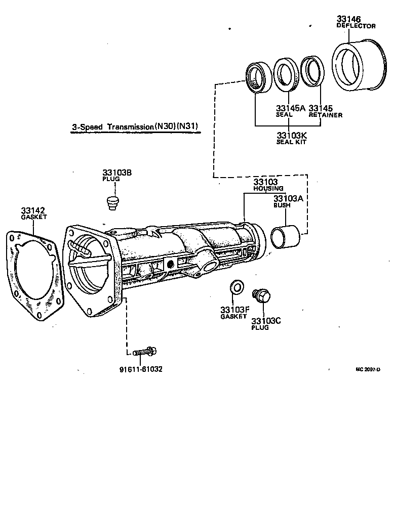 90311-38140 SEAL, OIL(FOR MANUAL TRANSMISSION EXTENSION HOUSING) product image