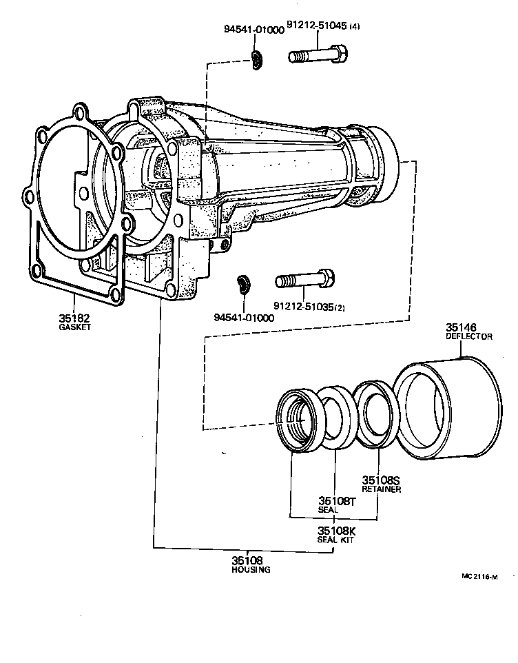 35108-22021 HOUSING SUB-ASSY, EXTENSION (ATM) product image