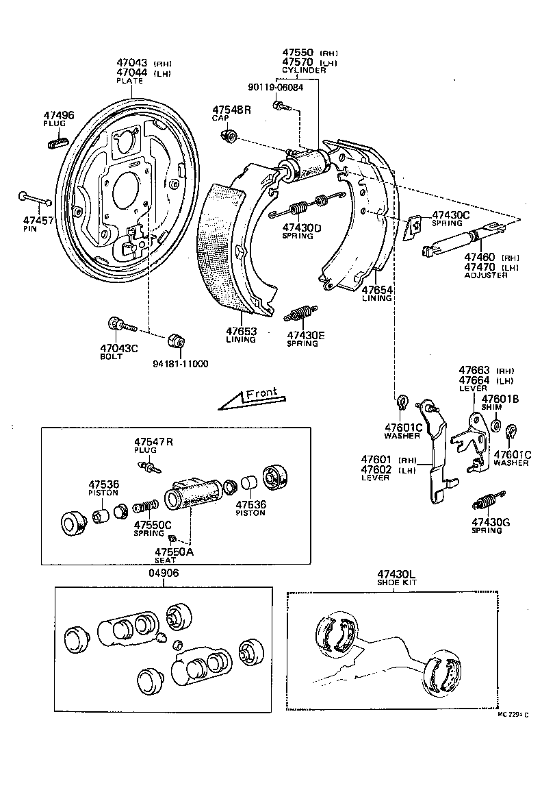 47051-22031 PISTON, WHEEL BRAKE CYLINDER(FOR REAR BRAKE) product image