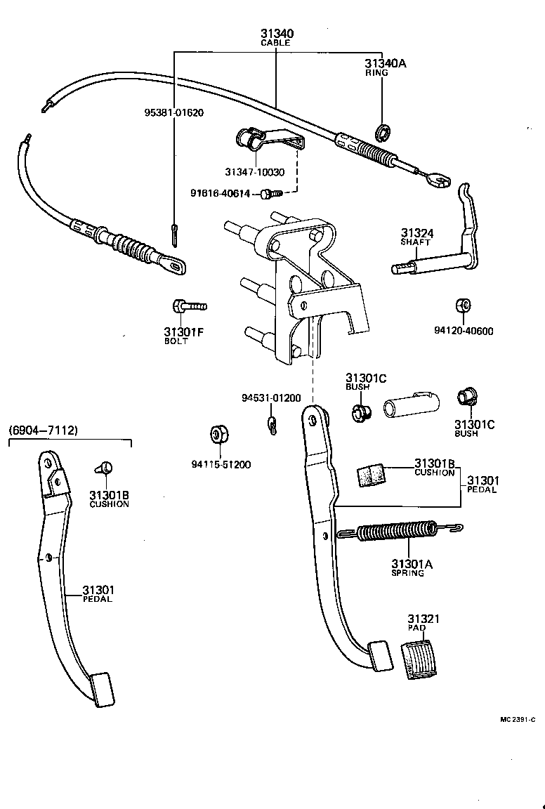 31321-10020 PAD, CLUTCH PEDAL product image