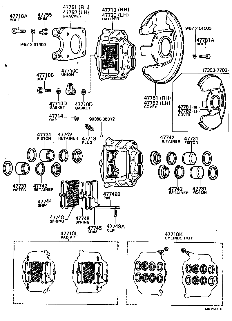 04465-40020 PAD KIT, DISC BRAKE, FRONT product image