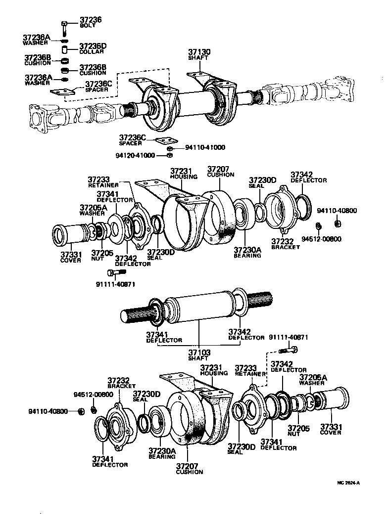 37304-55011 FLANGE SUB-ASSY, UNIVERSAL JOINT product image