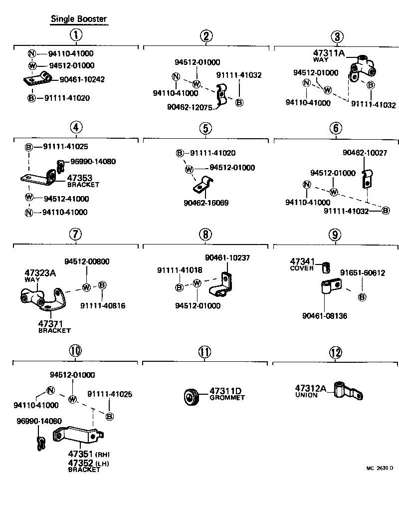 47311-55090 TUBE, FRONT BRAKE, NO.5 product image