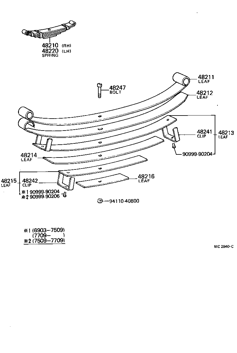 48473-60010 SEAT SUB-ASSY, SPRING U BOLT, RH product image
