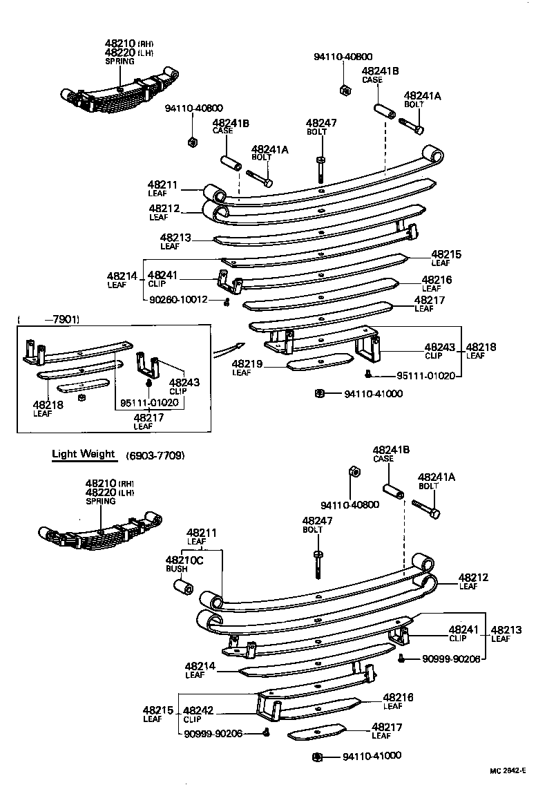 48473-60010 SEAT SUB-ASSY, SPRING U BOLT, RH product image