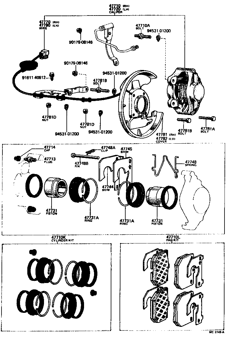 04465-22160 PAD KIT, DISC BRAKE, FRONT product image