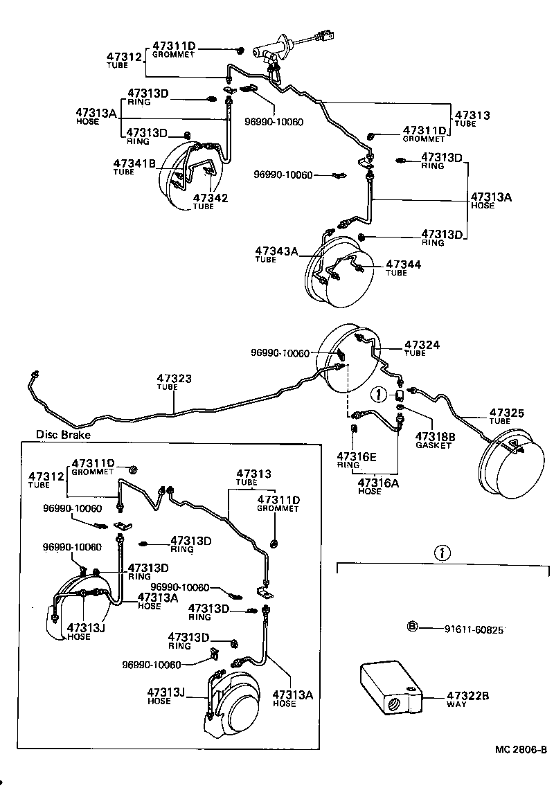 90430-10027 GASKET(FOR REAR RH BRAKE TUBE) product image
