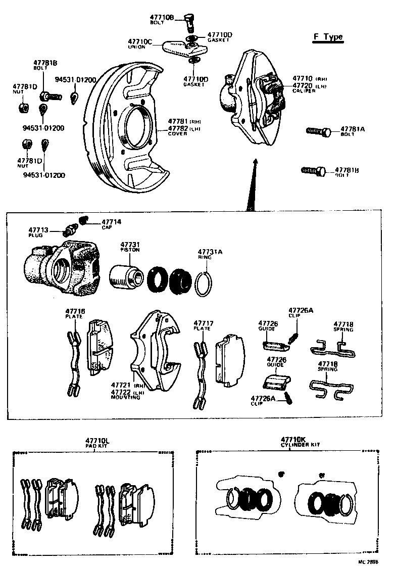 04465-22160 PAD KIT, DISC BRAKE, FRONT product image