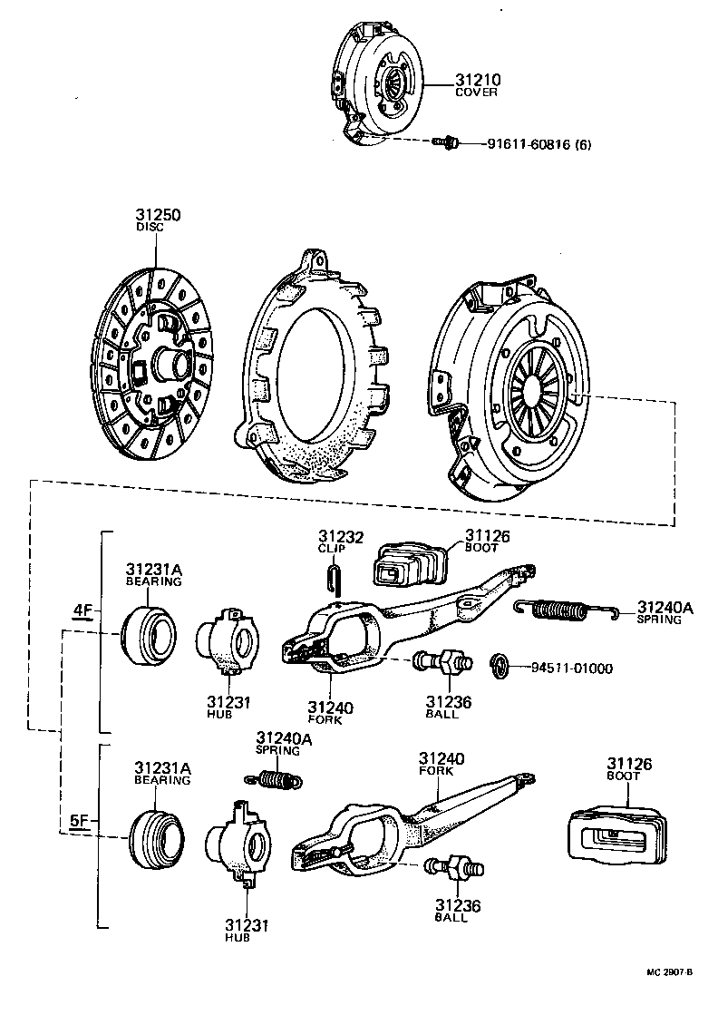 31231-14011 HUB, CLUTCH RELEASE BEARING product image