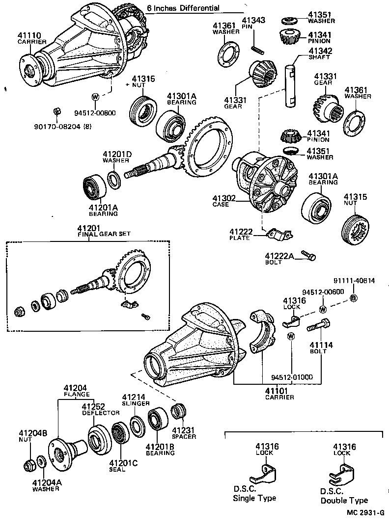 41110-20190 CARRIER ASSY, DIFFERENTIAL, REAR product image
