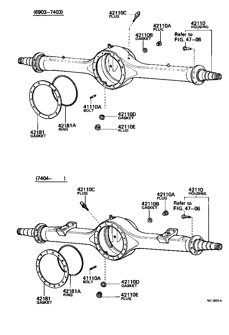 41101-89201 CARRIER SUB-ASSY, DIFFERENTIAL, REAR product image
