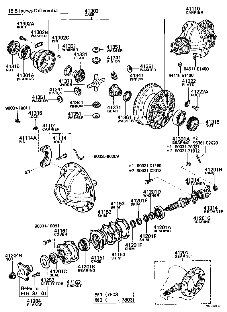 41101-89201 CARRIER SUB-ASSY, DIFFERENTIAL, REAR product image