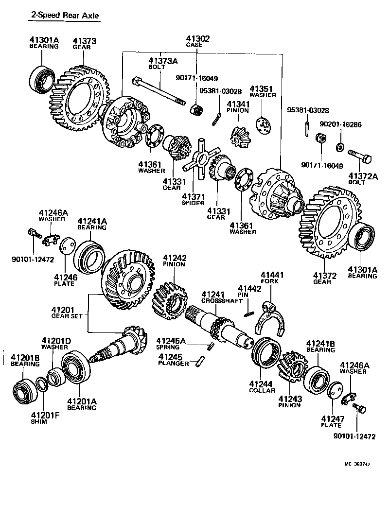 41101-89201 CARRIER SUB-ASSY, DIFFERENTIAL, REAR product image