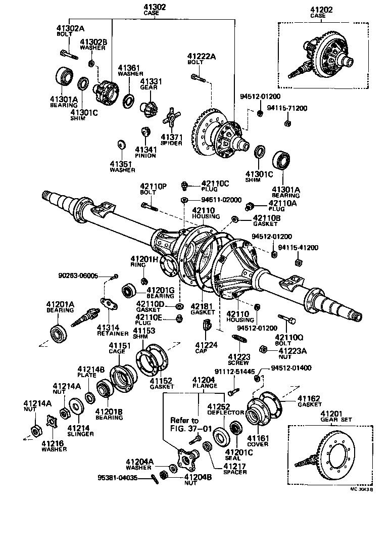 41101-89201 CARRIER SUB-ASSY, DIFFERENTIAL, REAR product image