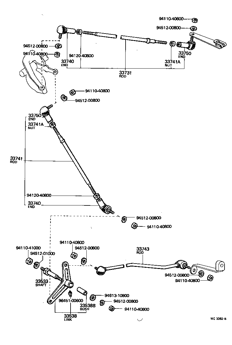 33705-60010 SHAFT, BELLCRANK (FOR COLUMN SHIFT) product image