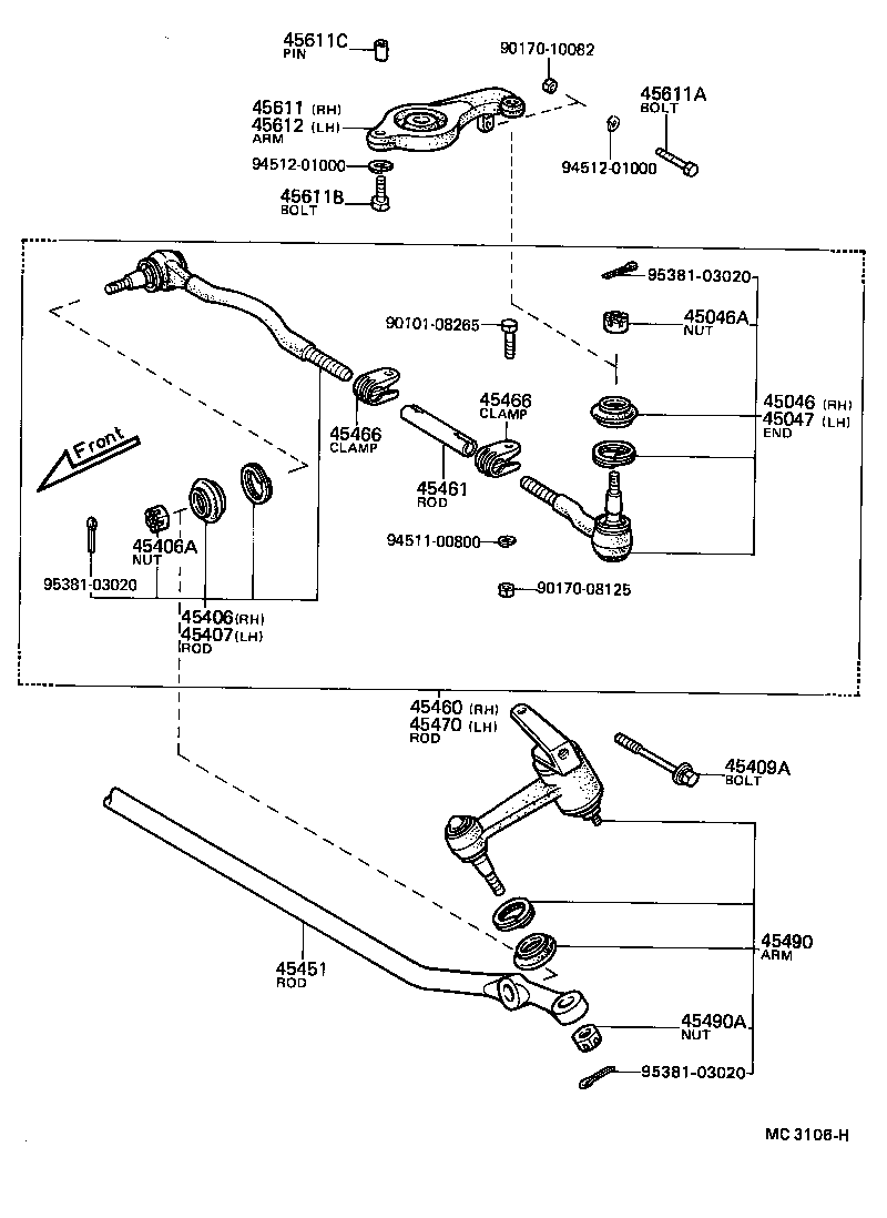 45466-22010 CLAMP, TIE ROD END product image