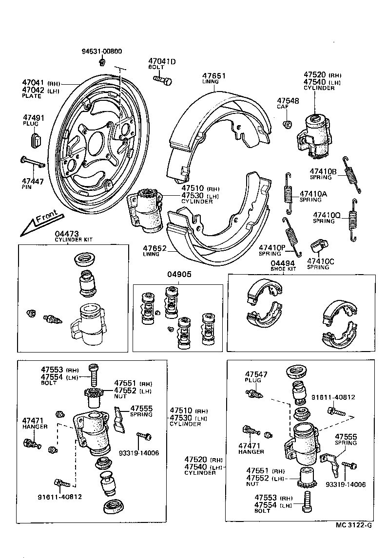 04494-10010 SHOE KIT, FRONT BRAKE product image