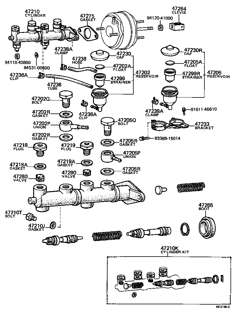 04471-12043 CYLINDER KIT, BRAKE MASTER product image