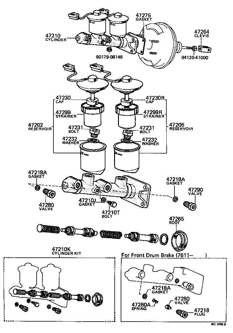 04493-30040 CYLINDER KIT, BRAKE MASTER product image