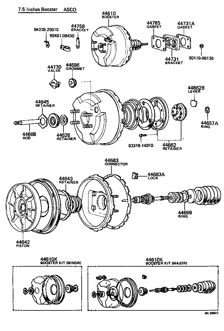 04443-30160 BOOSTER KIT, BRAKE product image