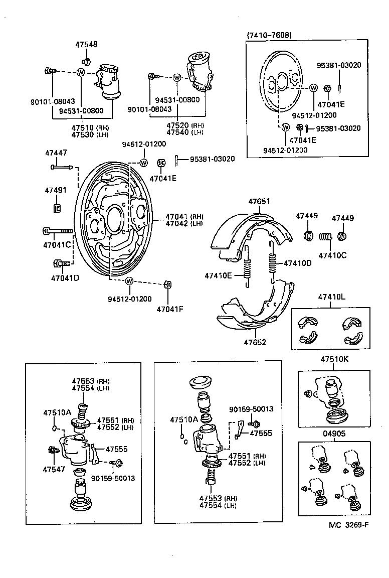 04905-30030 CUP KIT, FRONT WHEEL CYLINDER product image