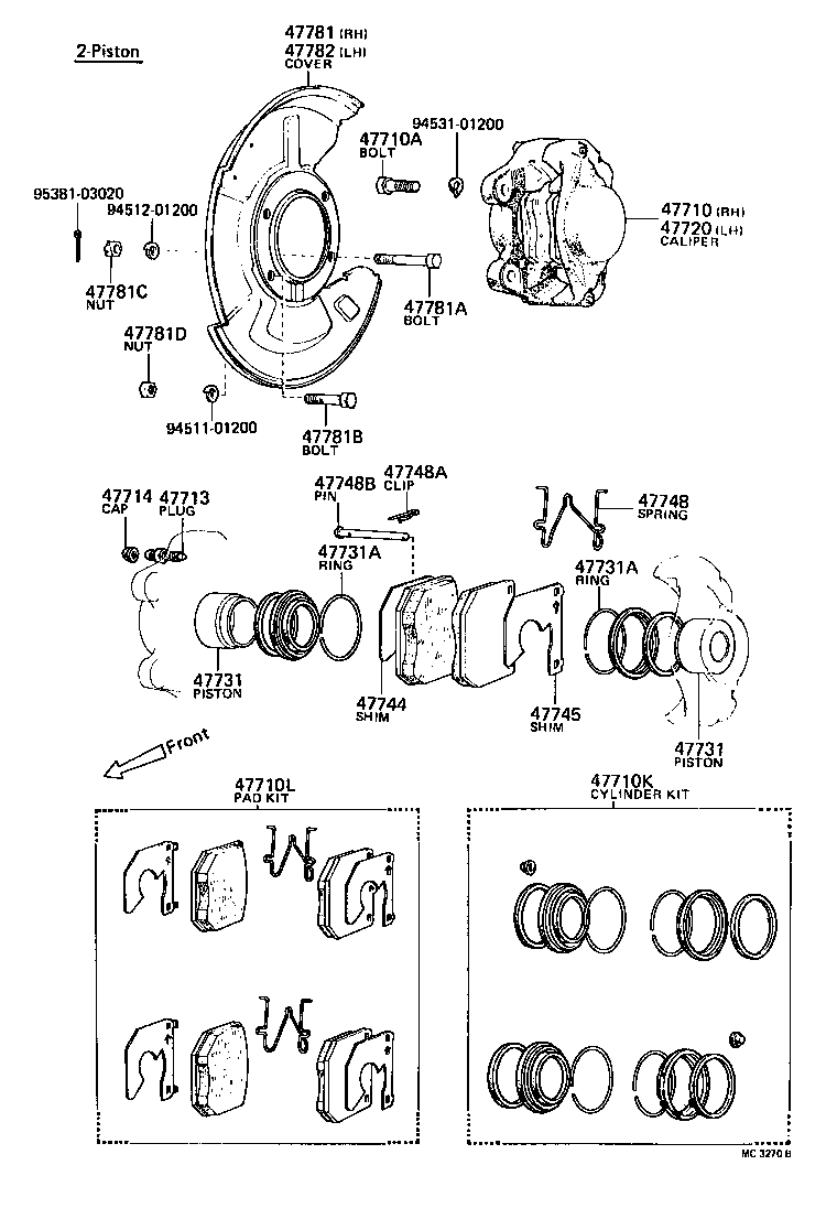 04465-30150 PAD KIT, DISC BRAKE, FRONT product image