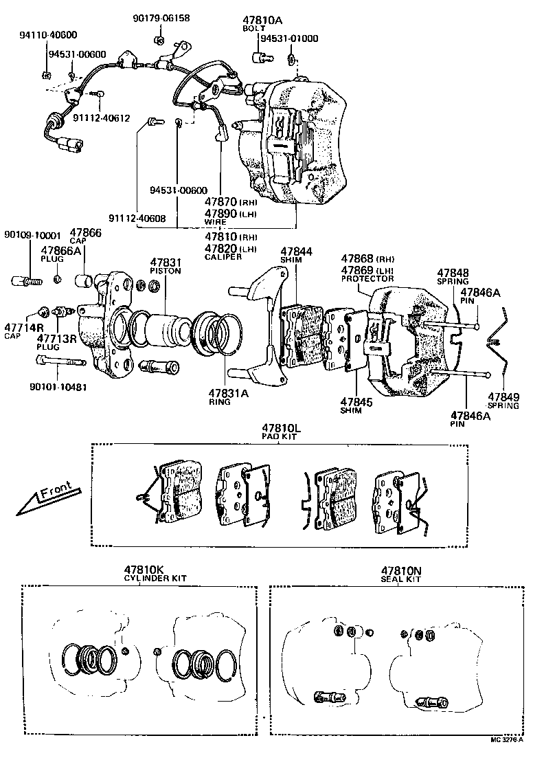04466-30070 PAD KIT, DISC BRAKE, REAR product image